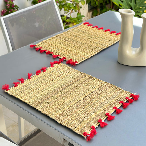 Set de table à pompon (2 pièces)