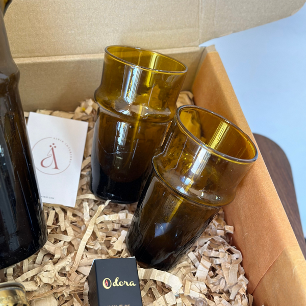 Coffret cadeau artisanal Carafe marron