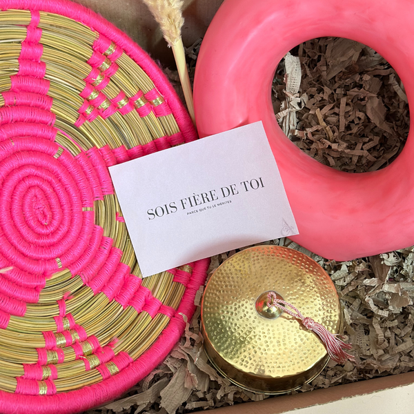 Coffret cadeau artisanal XL rose fushia