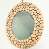 Miroir Rotins de bois rond 60cm