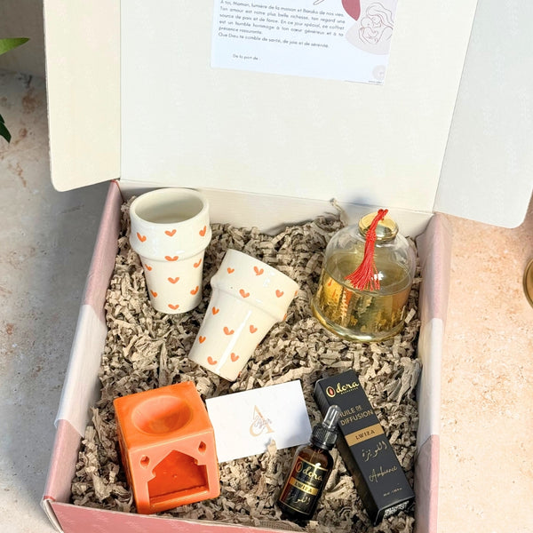 Coffret cadeau "cœur orange"