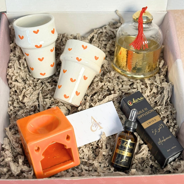 Coffret cadeau "cœur orange"