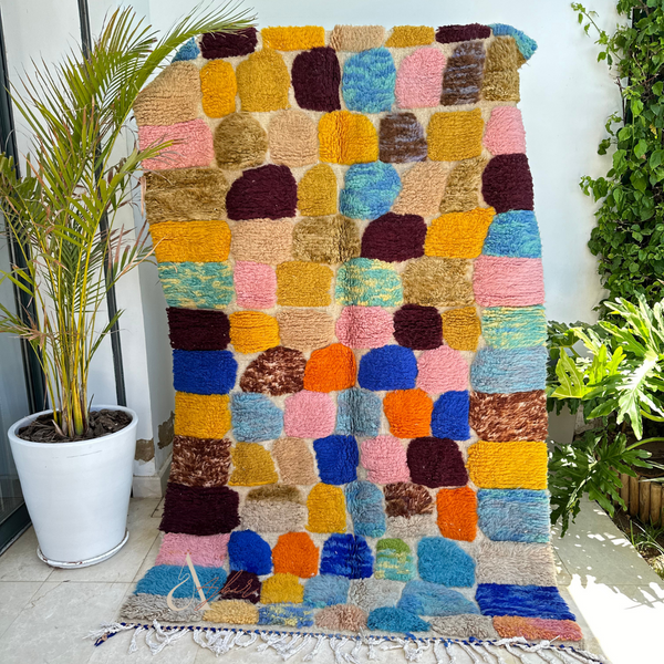 Tapis Azilal coloré 2,38m/1,54m - Ajbir