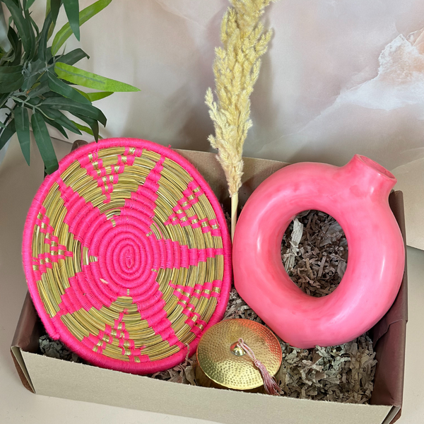 Coffret cadeau artisanal XL rose fushia