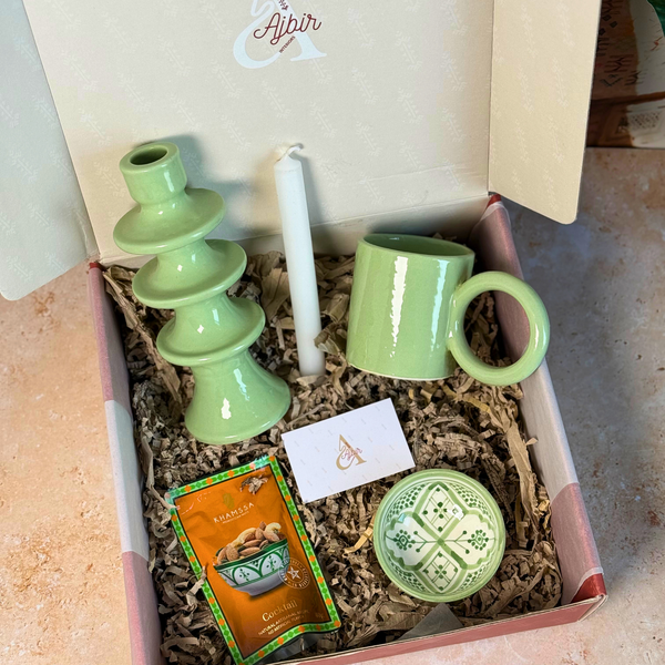 Coffret Cadeau Artisanal Tafsut Vert Pastel