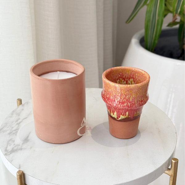 Bougie artisanale minimaliste Nude parfum Fleur d'Oranger