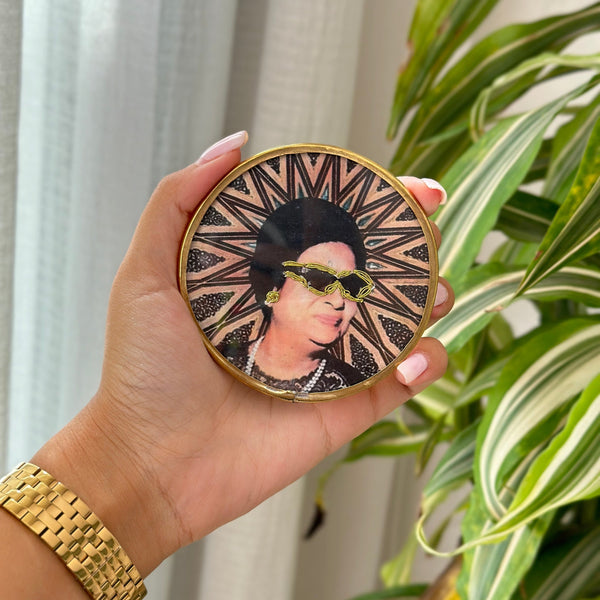 Sous tasse Oum marron