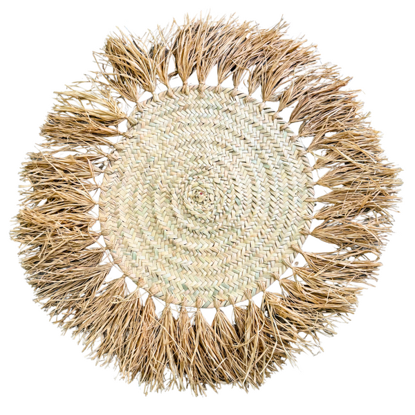 Set de table à franges en osier Tafoukt XL