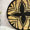 Plateau artisanal berbère Titrit noir et beige 45cm