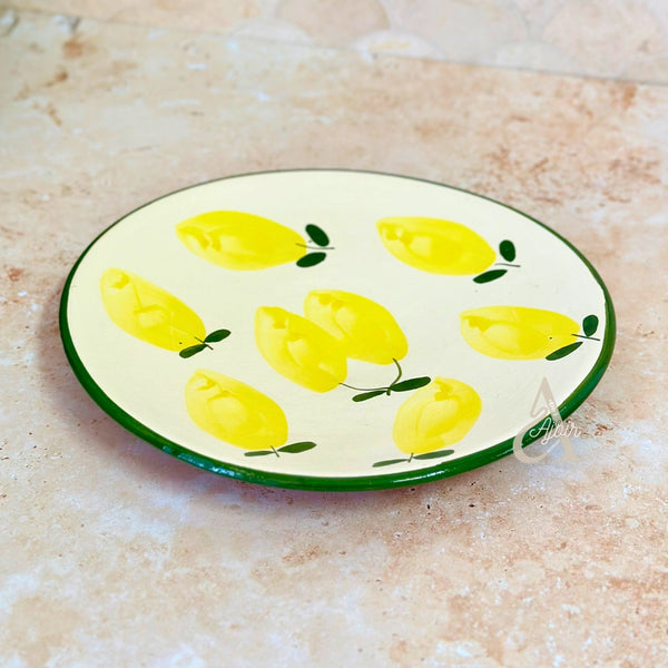 Set de 3 Assiettes Artisanales aux Motifs Citron