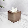 Boîte à mouchoirs cube en laiton light bronze