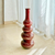 Vase sculptural artisanal Tighri bordeaux