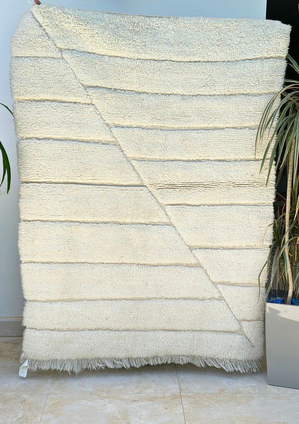 Tapis Mrirt crème- 162cm / 118cm - Ajbir