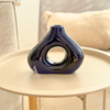 Vase artisanal Medina bleu vernis