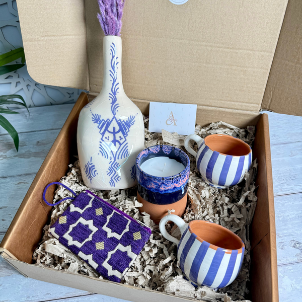 Coffret cadeau artisanal Azerwal mauve