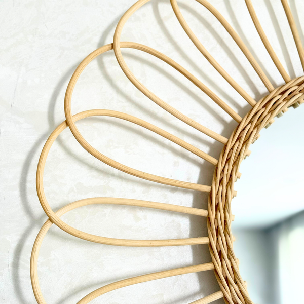 Miroir artisanal en rotin Tayourt 65cm