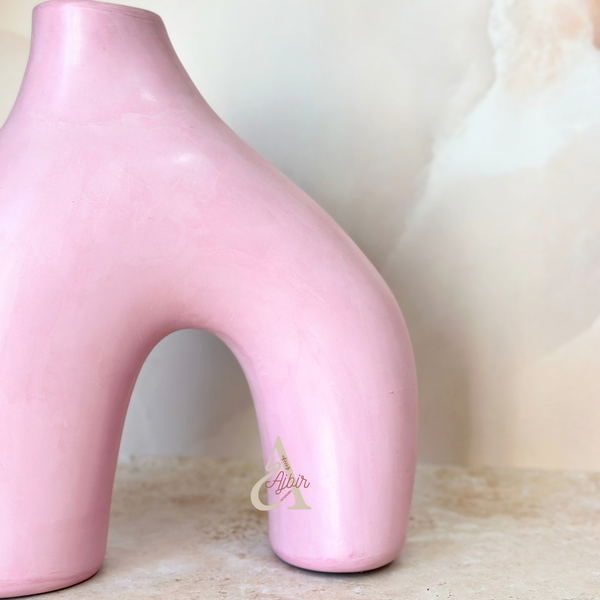 Vase artisanal Azul bombé mat