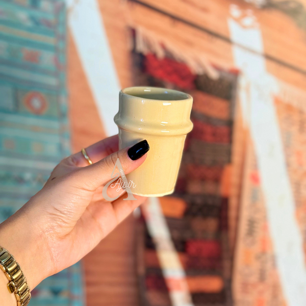 Petit verre beldi en céramique artisanale