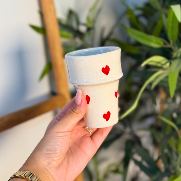 Verre Tayri beldi cœur rouge