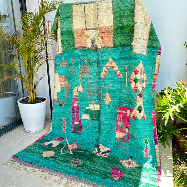 Tapis Azilal Turquoise 2,67m/1,72m - Ajbir