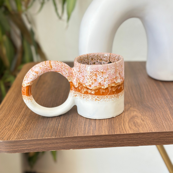 Mug Anzar blanc et rose
