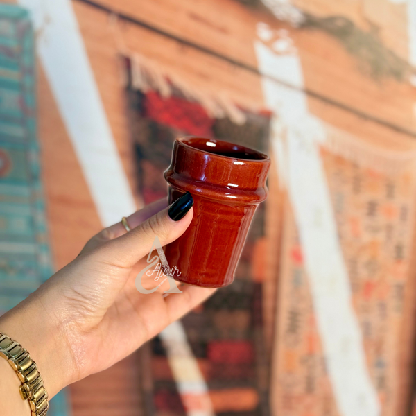 Petit verre beldi en céramique artisanale