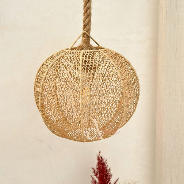 Suspension en raphia tressée - Ajbir