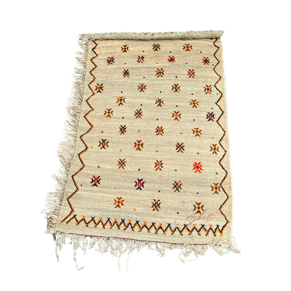 Tapis Extérieur en osier et laine 1m70/1m30 - Ajbir