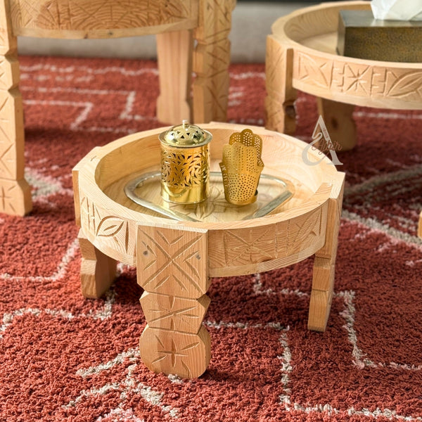 Table en bois traditionnelle artisanal Marocaine petite