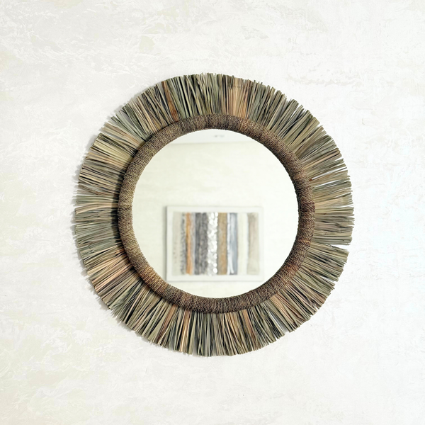 Miroir artisanal en palmier Izem - 3 tailles
