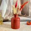 Vase artisanal mat bordeau