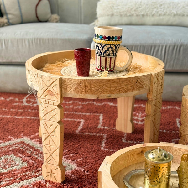 Table en bois traditionnelle artisanal Marocaine Grande