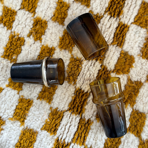 Verre à thé beldi marron