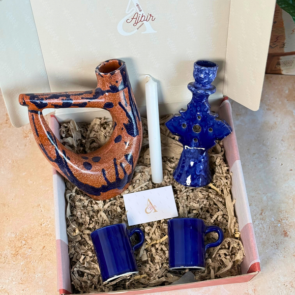 Coffret cadeau artisanal Atbir bleu