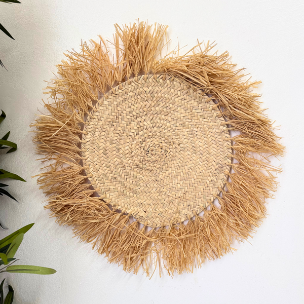 Set de table à franges en osier Tafoukt XL