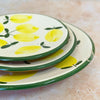 Set de 3 Assiettes Artisanales aux Motifs Citron