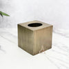 Boîte à mouchoirs cube en laiton light bronze