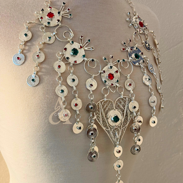 Collier Accessoire amazigh argenté Tayri