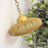 Suspension traditionnelle artisanale - plafonnier en laiton doré Tbigua petit modèle