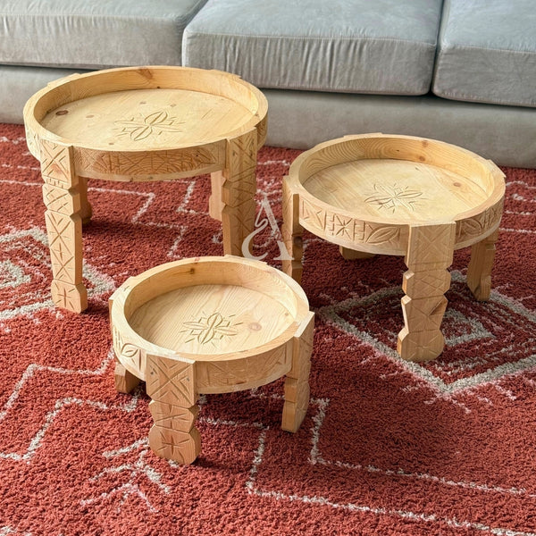 Table en bois traditionnelle artisanal Marocaine moyenne