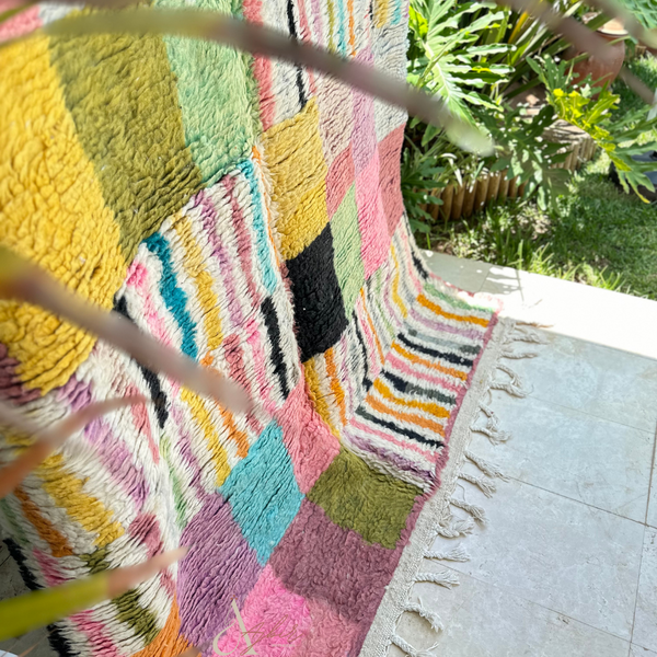 Tapis Azilal coloré 2,34m/1,72m - Ajbir