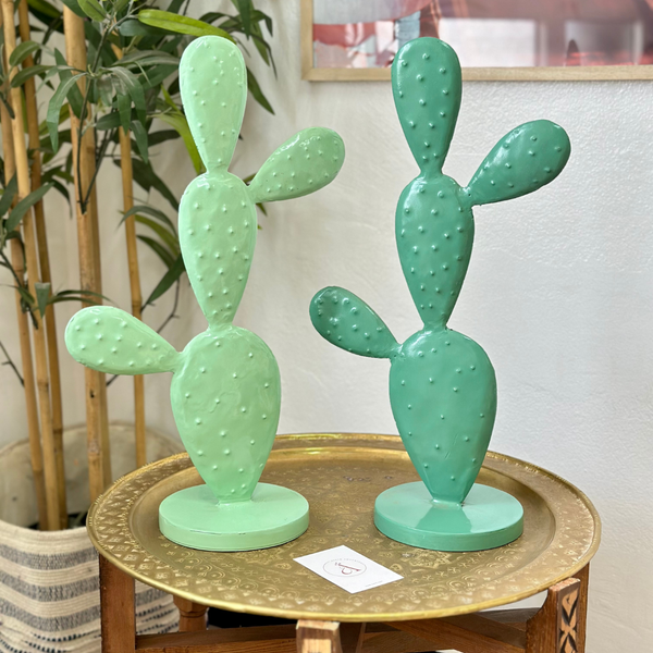 Grand Cactus en métal coloré