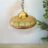 Suspension traditionnelle artisanale - plafonnier en laiton doré Tbigua petit modèle