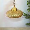 Suspension traditionnelle artisanale - plafonnier en laiton doré Tbigua petit modèle