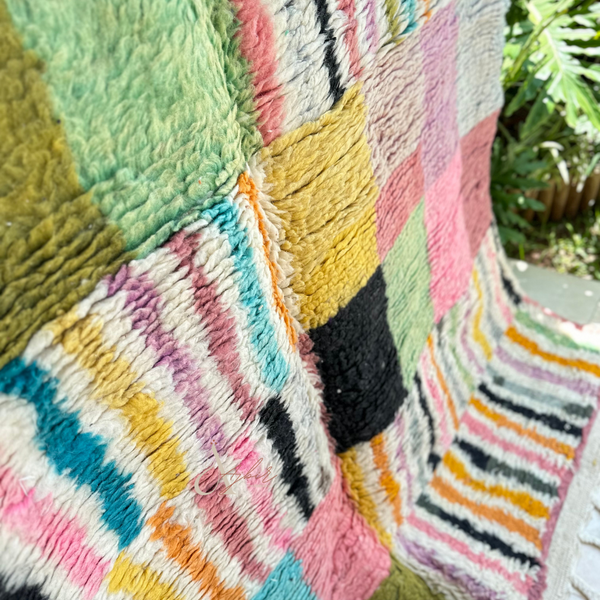 Tapis Azilal coloré 2,34m/1,72m - Ajbir