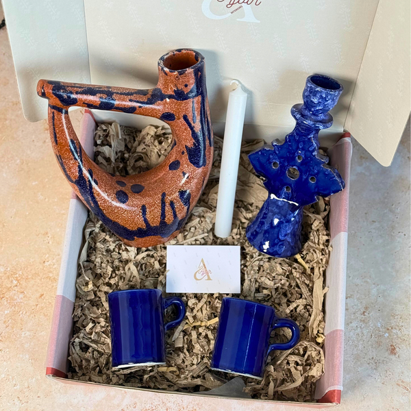 Coffret cadeau artisanal Atbir bleu