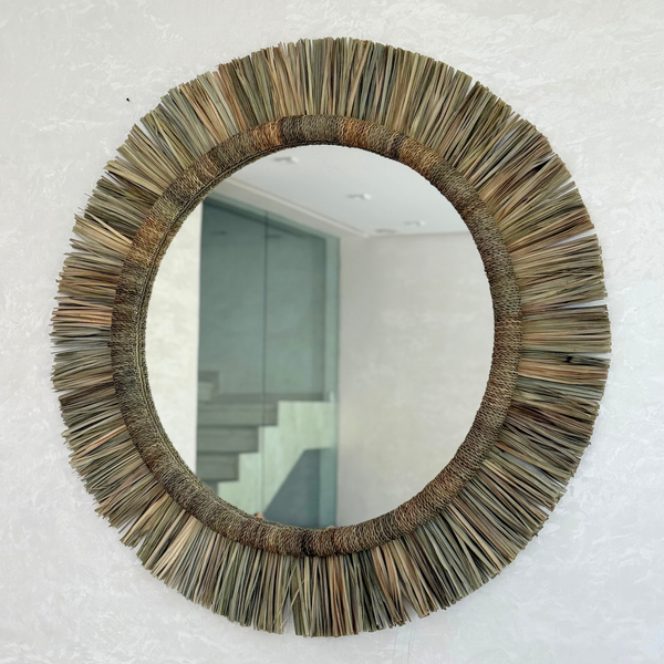 Miroir artisanal en palmier Izem - 3 tailles