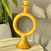 Porte bougie jaune moutarde - Ajbir