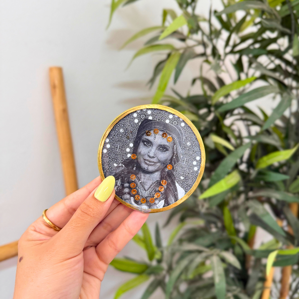 Sous tasse Assayas noir à paillettes