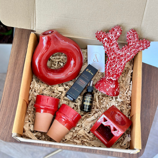 Coffret cadeau artisanal Cactus rouge